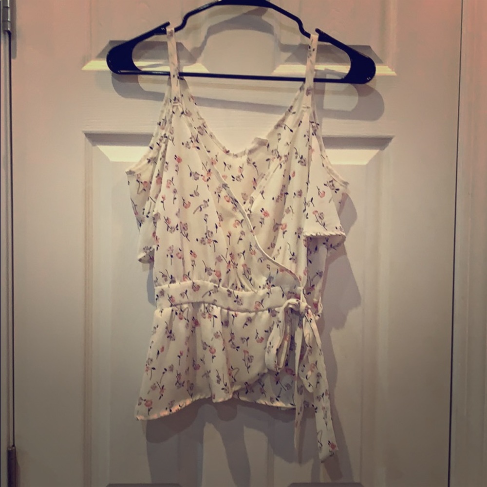 Strappy high cut blouse